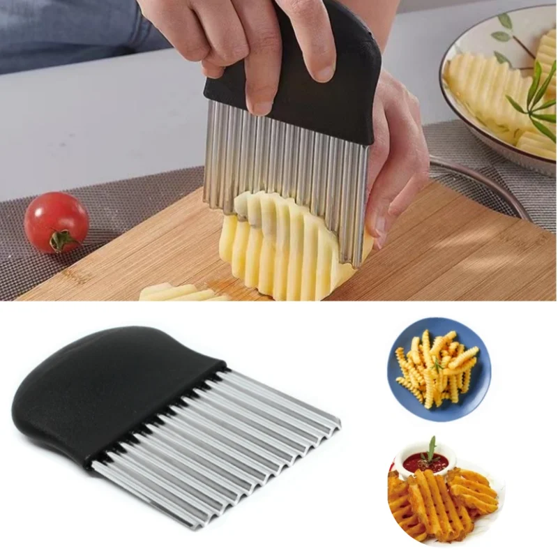 Kitchen Gadgets Dropshipping - Affettatrice per patatine in acciaio inossidabile
