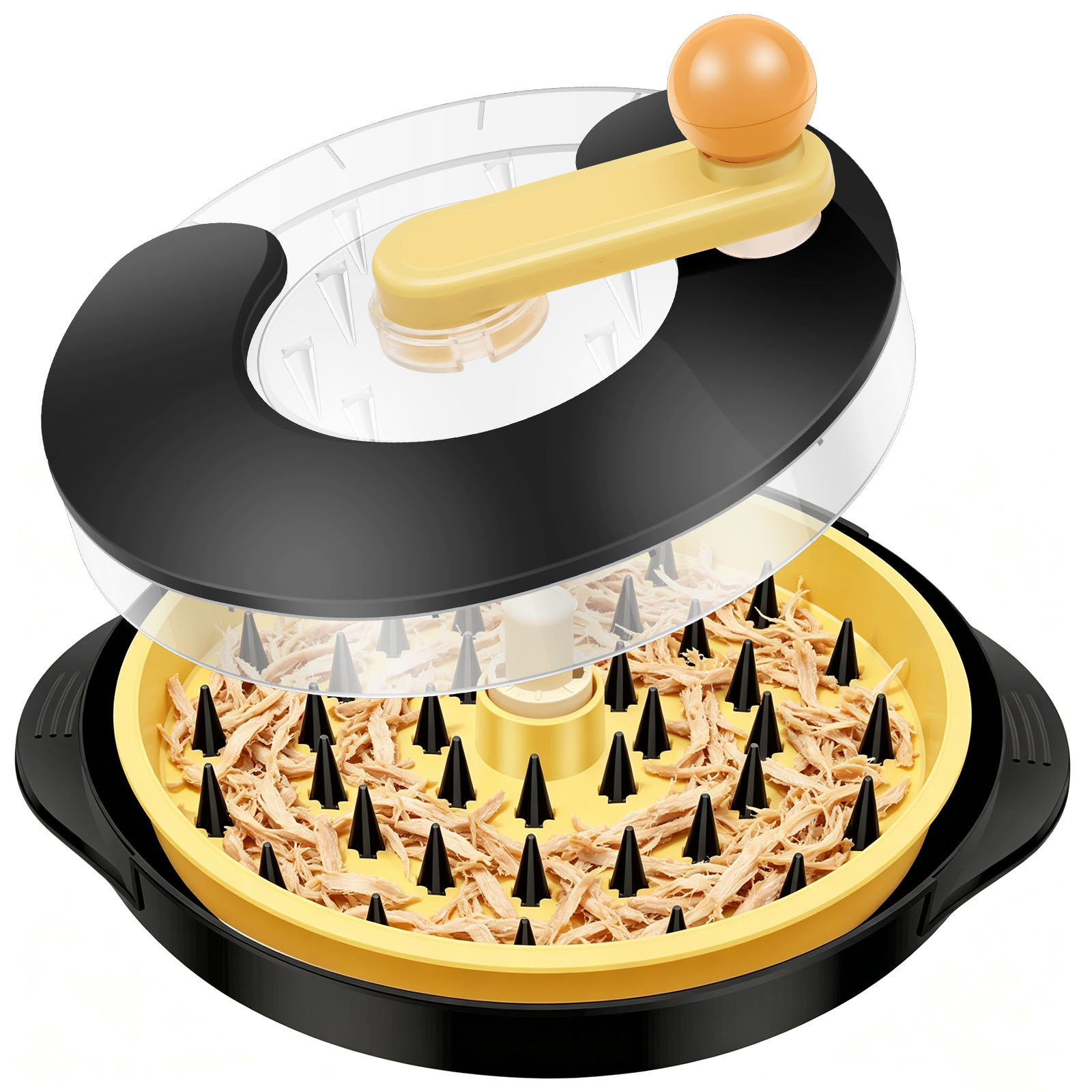 Kitchen Gadgets Built In - Sminuzzatore di Pollo Manuale Rotante con