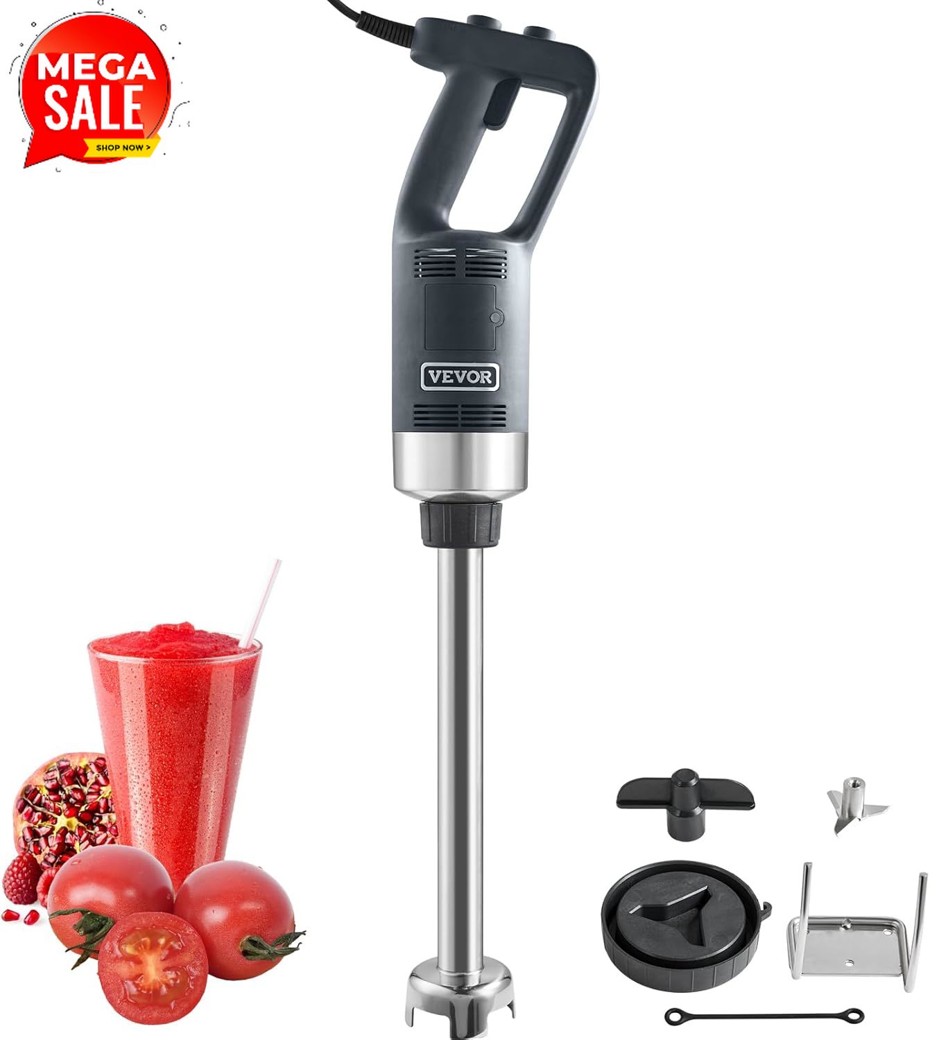 Immersion Blender Stick - Frullatore a Immersione Professionale, 750W, 16