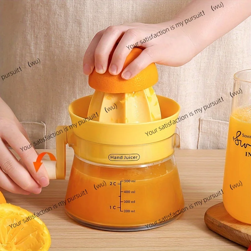 Kitchen Gadgets Built In - Spremiagrumi Manuale con Misuratore Integrato, Spremiagrumi