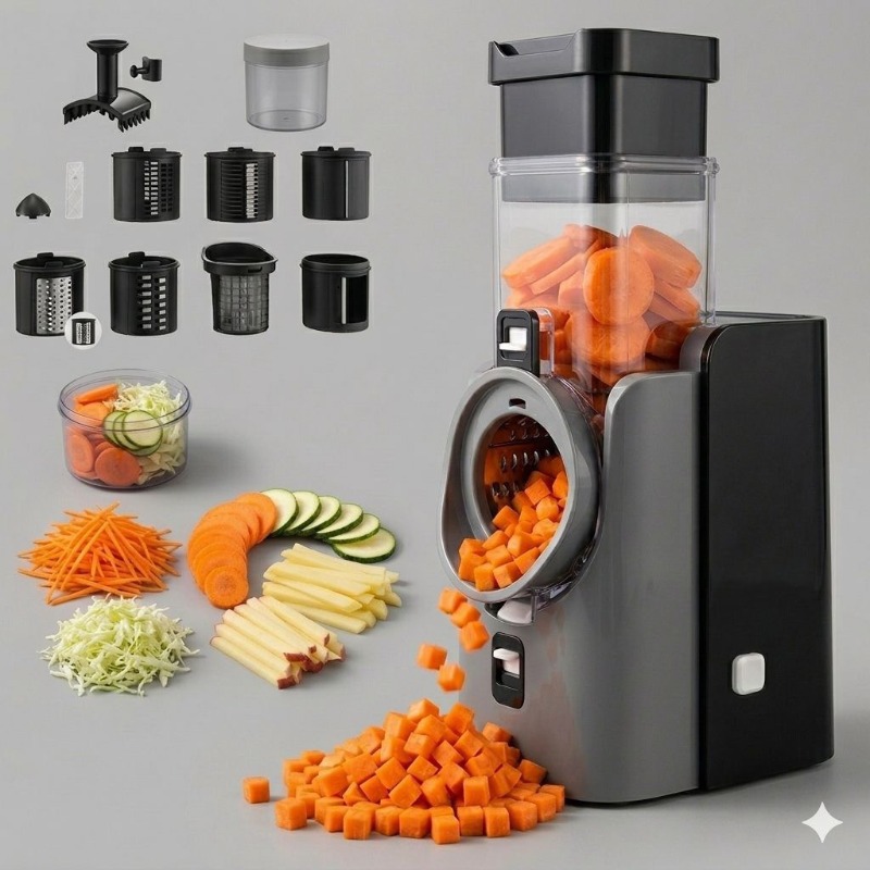 Kitchen Gadgets Electric - Affettatrice Elettrica per Verdure 220V, Multifunzione,