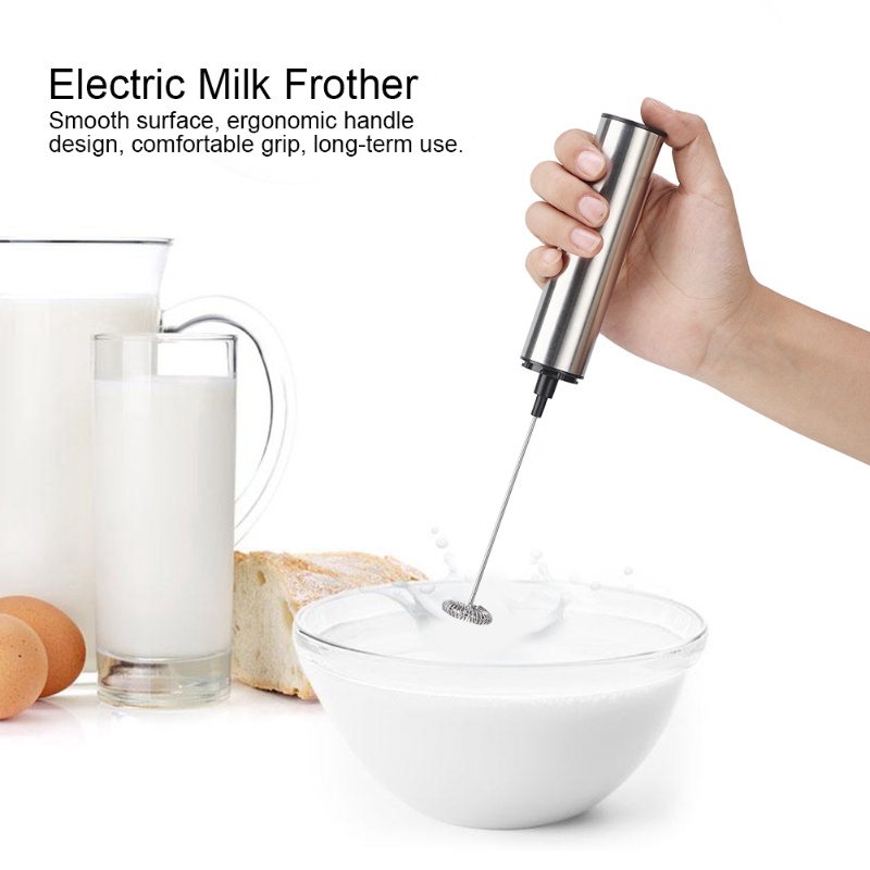 Kitchen Gadgets Electric - Montalatte Elettrico Portatile Ricaricabile in Acciaio